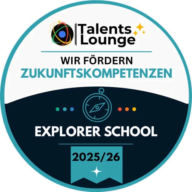 Abzeichen „Explorer School" für das Schuljahr 2025/26