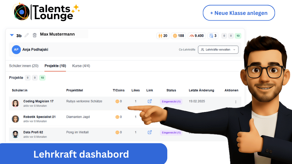 Übersicht über Schülerprojekte für Lehrkräfte